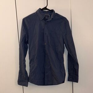 Men's Blue Checkered Button-Up Shirt - Extra Slim Fit - Small (NWOT)